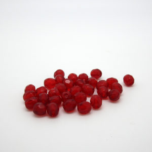Mezzi cristalli rubino 4mm