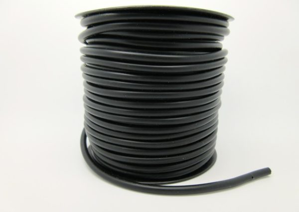 caucciù forato nero 4mm
