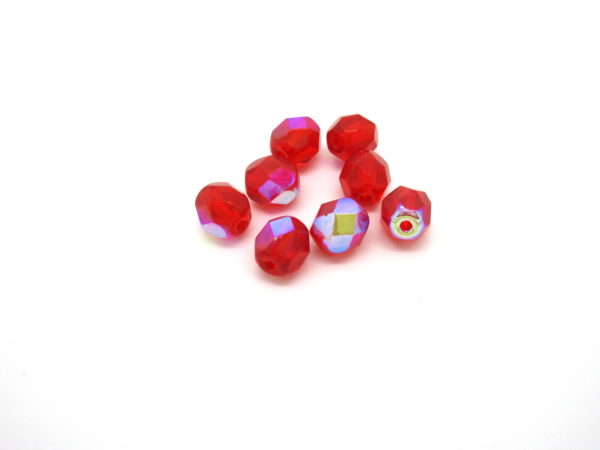 Mezzi cristalli rosso siam 6mm