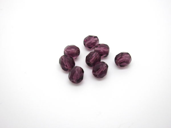 Mezzi cristalli ametista 6mm