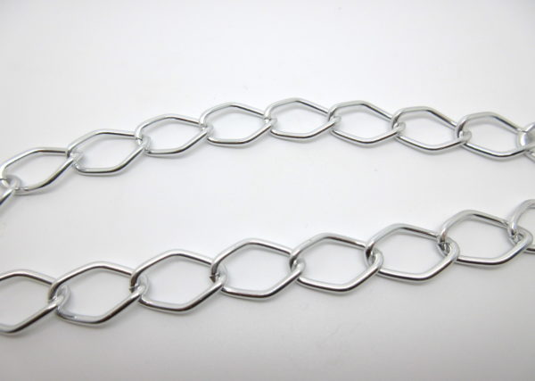Catena rombo alluminio argento