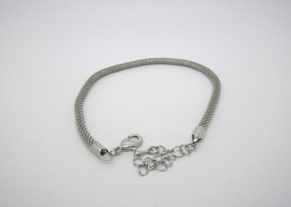 Bracciale tubolare argento finito