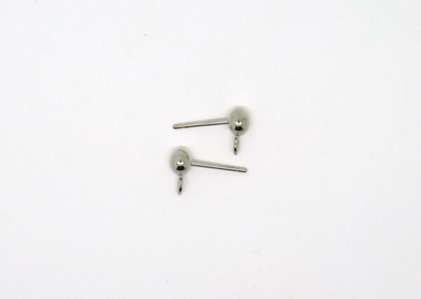 Perni orecchini ottone argento/nichel - immagine 2