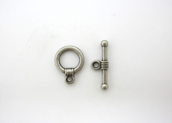 chiusura T-bar ottone argento