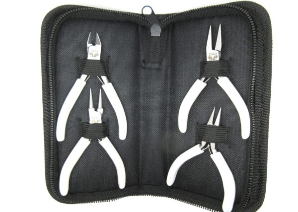 set mini pinze + astuccio zebrato