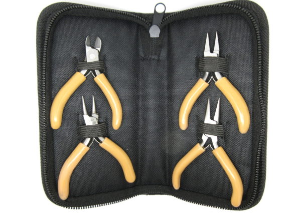 set mini pinze + astuccio leopardato